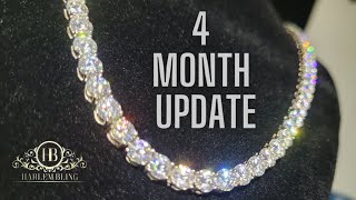 Update on Stunning 5mm Moissanite Tennis Chain by Harlembling [upl. by Greggs]