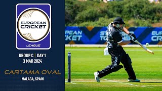 🔴 European Cricket League 2024  Group C Day 1  Cartama Oval Malaga Spain  T10 Live Cricket [upl. by Tadeas]