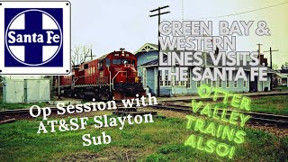 Operating session on the ho Scale ATSFSanta Fe Slayton Sub [upl. by Sessylu]