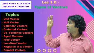 Vector Algebra L 1 C  Types of Vectors  Class 12 Maths  NCERT CH 10  JEE Main  D K SAHNI [upl. by Aratahc16]