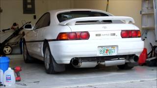 1994 MR2 Turbo TCS 85mm Exhaust Berk Downpipe  Gen 3 3sgte swapped  its alive [upl. by Ambrosio]