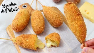 SPIEDINI DI PATATE🥔 con CUORE FILANTE AL FORMAGGIO  Ricetta Facile [upl. by Aierdna173]