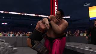 CHOKESLAM THROUGH ANNOUNCER TABLE WWE2K22 [upl. by Britteny]