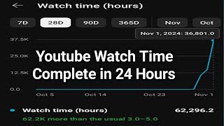 how to complete watch time fast  watch time kaise complete karen [upl. by Chui]