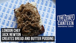 London chef Jack Newton creates signature savoury bread and butter pudding recipe [upl. by Ylra]