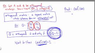 Orthogonal Matrices [upl. by Luigino]