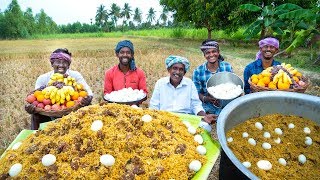 BIRYANI  MUTTON BIRYANI with Eggs  Traditional Biryani Recipe cooking in Village  Village Cooking [upl. by Makell759]