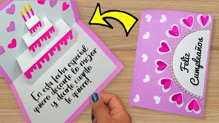 🌺 DIY Tarjeta de cumpleaños 🥰 Beautiful Handmade Birthday card 🥳 [upl. by Hughett]