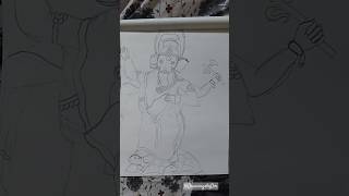 Ganapati bappa sketch  artshorts drawing shorts [upl. by Einnek601]