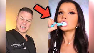 ASMR Dental Routine Blows Orthodontists Mind With Her Crazy Teeth Whitening Life Hack [upl. by Jacob111]