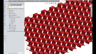 solidworks tutorials  how to make honeycomb pattern [upl. by Vaughn]