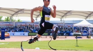 Blade Runners artificial legs controversial at Olympics [upl. by Choong214]