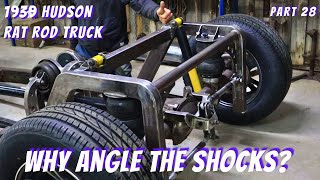 Installing shock absorbers for air suspension  1939 Hudson Rat Rod build [upl. by Hanshaw]