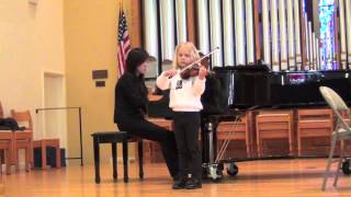 6 year old Gaby on Violin  Portnoff Concerto in E minor 1st mov [upl. by Esilrac]