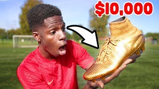 GOLDEN 10000 FOOTBALL Boots PLAY Like Cristiano RONALDO [upl. by Salter]