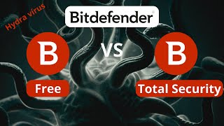 Bitdefender free VS Bitdefender Total Security  Proteção em tempo real com 1000 vírus [upl. by Ait674]