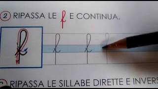 Impariamo a scrivere in corsivo la lettera F in corsivo minuscolo [upl. by Abelard]