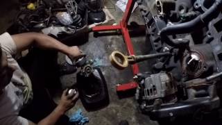 Rb25det part 3 Removing intake side and coolant hose routing [upl. by Soelch]