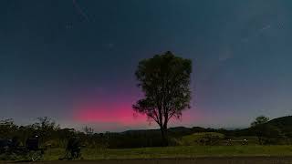 Aurora 11th October 2024 from near Kyogle NSW Australia [upl. by Etnohs]