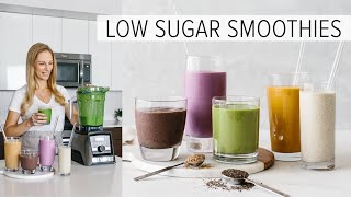 5 LOW SUGAR SMOOTHIES  healthy smoothies to power your day [upl. by Duer]