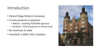 Andrew Duwa Calliditas Therapeutics CALT AIM Equity Presentation [upl. by Florinda]