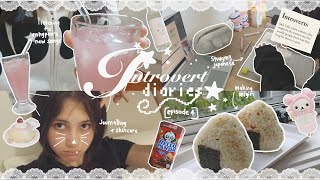 ep 4 Introvert Diaries⋆˚⋆ll study japanese enhypen shrine japanese  korean food school exam🍙🫧 [upl. by Tenner]