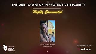 Highly Commended for One to Watch in Protective Security at 2024 Australian Women in Security Awards [upl. by Clarisse]