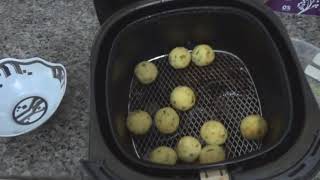 Bolinho de Bacalhau na Aifryer  Como Fazer Bolinho de Bacalhau na Fritadeira Sem Óleo  FVM [upl. by Jermayne]