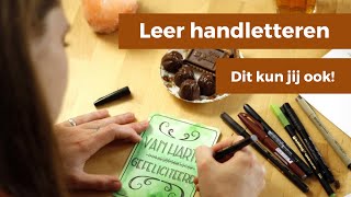 Cursus handletteren  Leer mooie letters en teksten schrijven op kaarten en cadeaus [upl. by Inger]