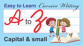 Cursive Writing for children  Cursive Capital amp small alphabet  Learning Booster  Write A to Z [upl. by Iadahs]