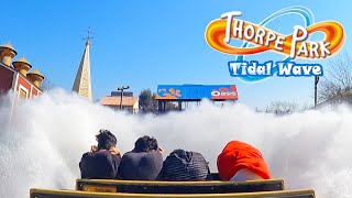 TIDAL WAVE On Ride POV at Thorpe Park March 2022 4K [upl. by Aselehc]