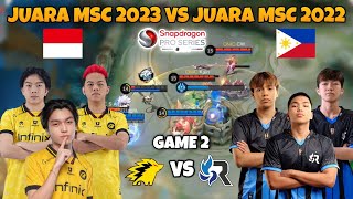 PERTARUNGAN JUARA MSC  ONIC VS RSG PH GAME 2  ESL SNAPDRAGON [upl. by Nwahsed]