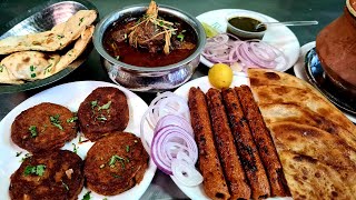 Alkauser Ki Mashoor MUTTON NIHARI AUR MUTTON KAKORI KEBAB with MUTTON GALOUTI amp BIRYANI Indian Food [upl. by Lorac137]