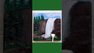 Easy painting Yosemite waterfall shorts acrylicpainting acrylicpaintingtechniques yosemite [upl. by Nettirb46]