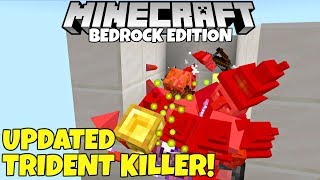 Minecraft Bedrock Updated Trident Killer Tutorial AFK EXP And Looting MCPE Xbox PC PS4 [upl. by Biancha]