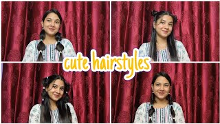 cute hairstyles  hair braids  ponytail  hairstyle  easy hairstyles [upl. by Milstone]