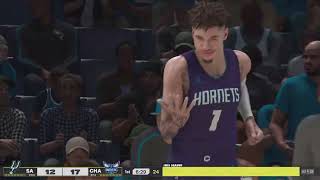 Kelly Olynyks Debut NBA 2K25 San Antonio Spurs Rebuild vs Hornets [upl. by Akiehsat396]