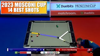 TOP 14 BEST SHOTS  2023 MOSCONI CUP 9Ball Pool [upl. by Auahsoj]