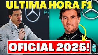 💥BOMBAZO SERGIO PÉREZ NUEVO CONTRATO con MERCEDES en 2025 para SUSTITUIR a HAMILTON  F1 Noticias [upl. by Nylcsoj121]