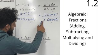 Edexcel A level Maths 12 Algebraic Fractions AddingSubtractingMultiplyingDividing [upl. by Kimberlee]