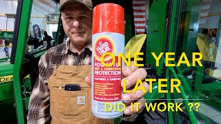 ONE YEAR LATERDid the FLUID FILM TEFLON work on the JOhn Deere Mower Deck The Results are in [upl. by Salokcin]