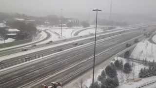 Snowplows Clearing Highway 401 in Toronto [upl. by Canfield]