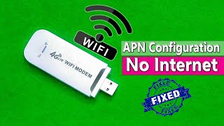 4G LTE USB WiFi Modem No internet Problem Solution 4G LTE Wifi Modem APN Configuration Modem WiFi [upl. by Lemmueu591]