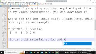 SCF calculation at quantum espresso on windows platform [upl. by Oigolue]