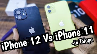 iPhone 12 vs iPhone 11 full comparison  iphone 12 and iPhone 11 who is best  in Telugu [upl. by Enwad]