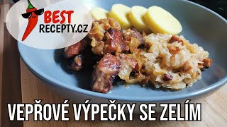 VEPŘOVÉ VÝPEČKY SE ZELÍM  Výborný recept na českou klasiku👌🔝 [upl. by Erialc]