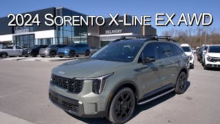 New Jungle Green 2024 Kia Sorento XLine EX AWD at Parkside Kia [upl. by Naud]