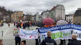 „Nie wieder ist Jetzt“ und „Gegen Antideutsche Hetze“ Greiz 030224 [upl. by Asserak]