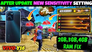 Vivo Y16 free fire best auto headshot dpi hud sensitivity setting😱  Vivo Y16 free fire test📱 [upl. by Gherardo]