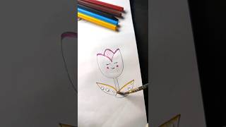 Tulip 🌷 art colors creative shorts ytshorts [upl. by Prosser]